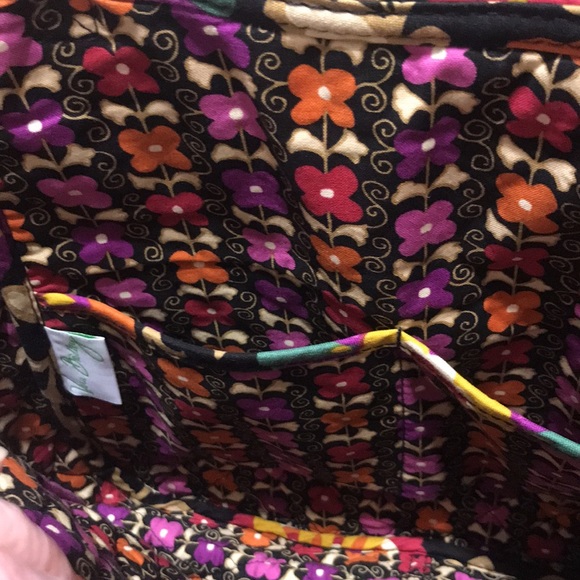 Vera Bradley purse black multi floral - Picture 6 of 8